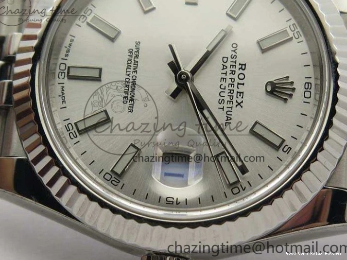 Good Copy Rolex Watches 1:1 DateJust Bracelet Silver MoistureWicking Stick Edition On Jubilee Markers Best 228238 A Dial 3511 SS Noob 1230